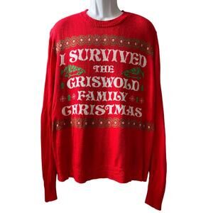 National Lampoon I Survived The Griswold Family Christmas Vacation Sweater Sz XL